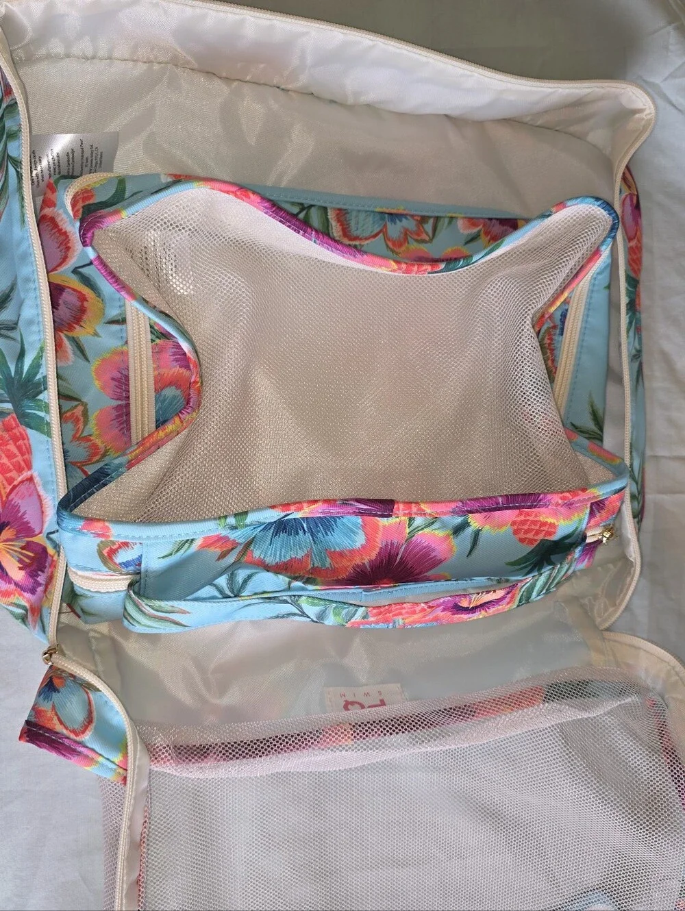 NWT PQ Swim Solana Tropical Floral Packing Cubes Set of 2
